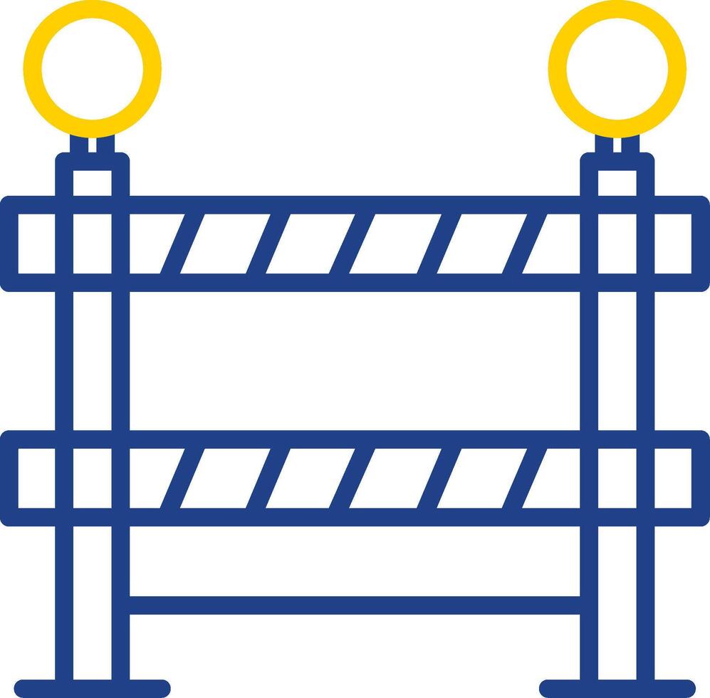 Barrier Line Two Colour Icon Design vector