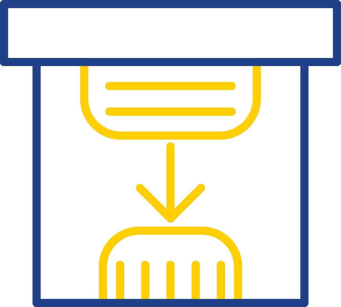 Save Line Two Colour Icon Design vector