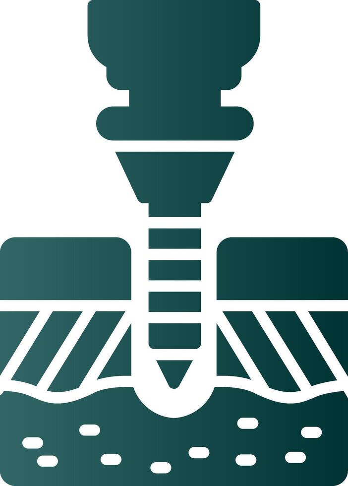 Drilling Glyph Gradient Icon vector