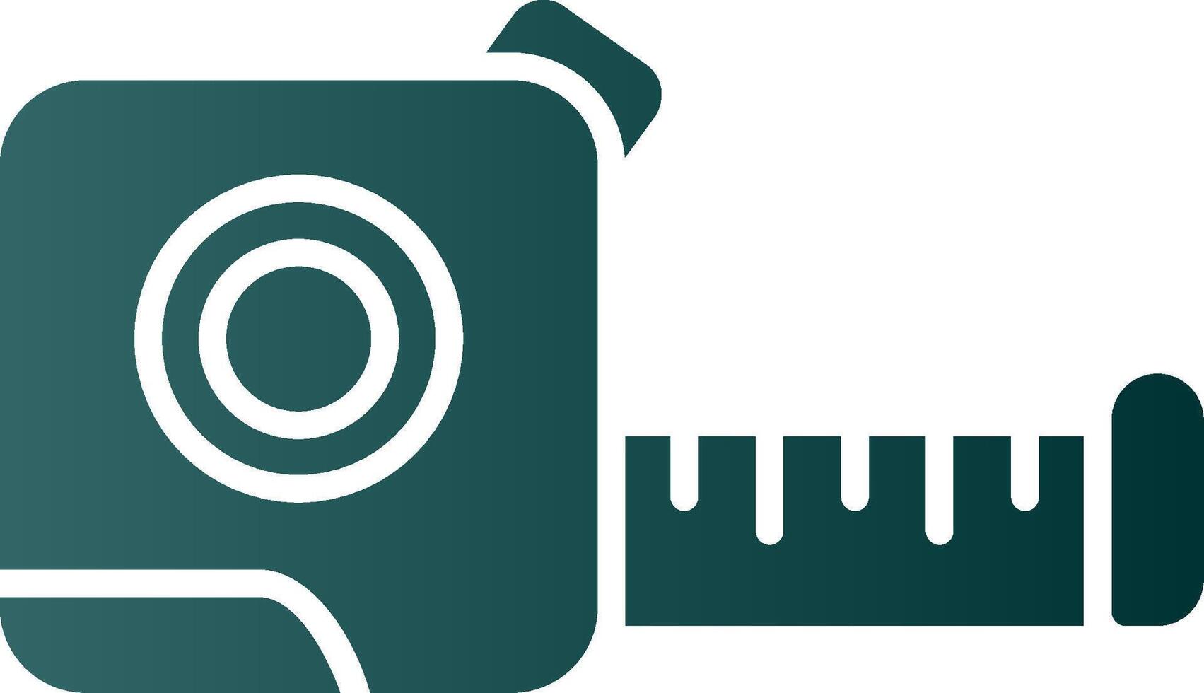 Tape Measure Glyph Gradient Icon vector
