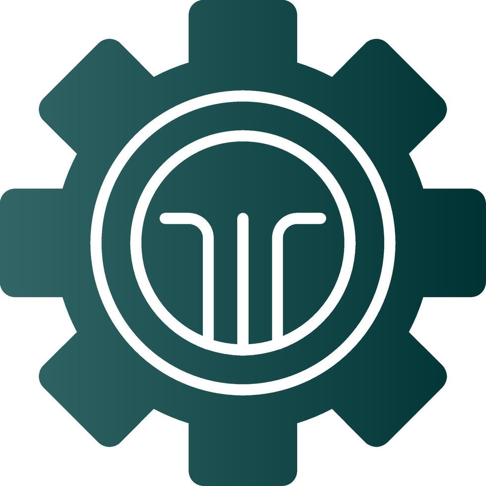 Cog Glyph Gradient Icon vector