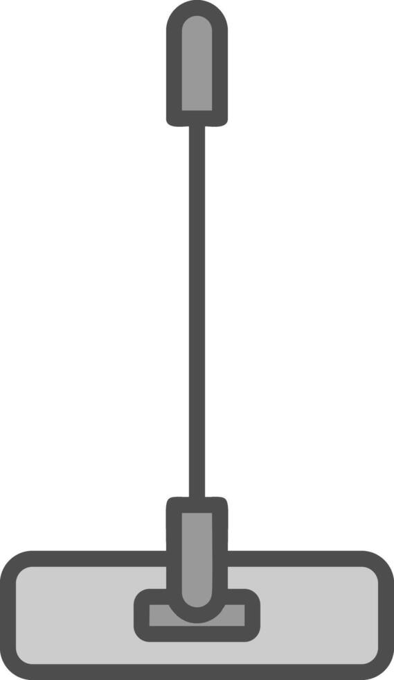 Mop Line Filled Greyscale Icon Design vector