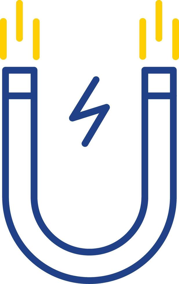 Magnet Line Two Colour Icon Design vector