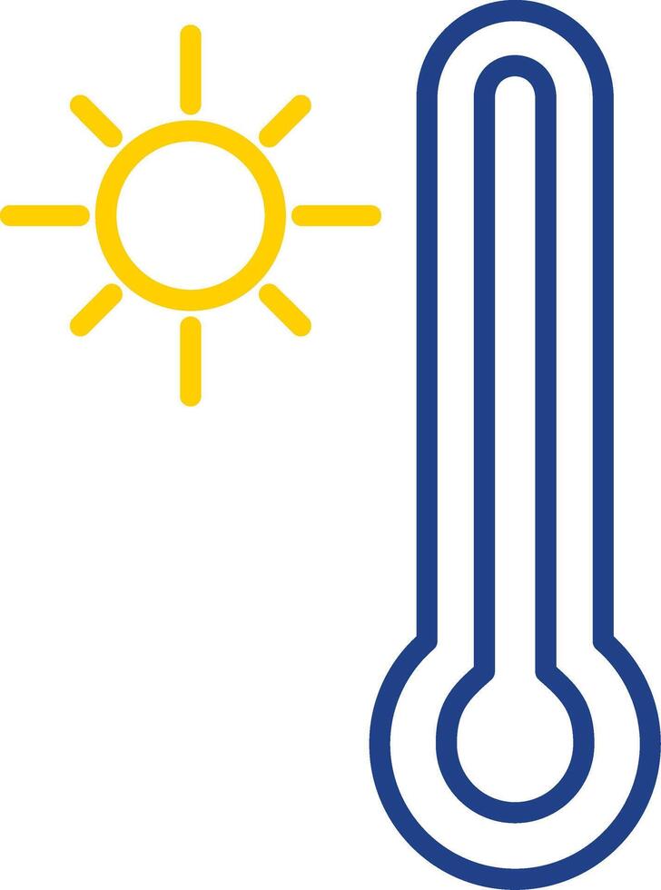 Thermometer Line Two Colour Icon Design vector