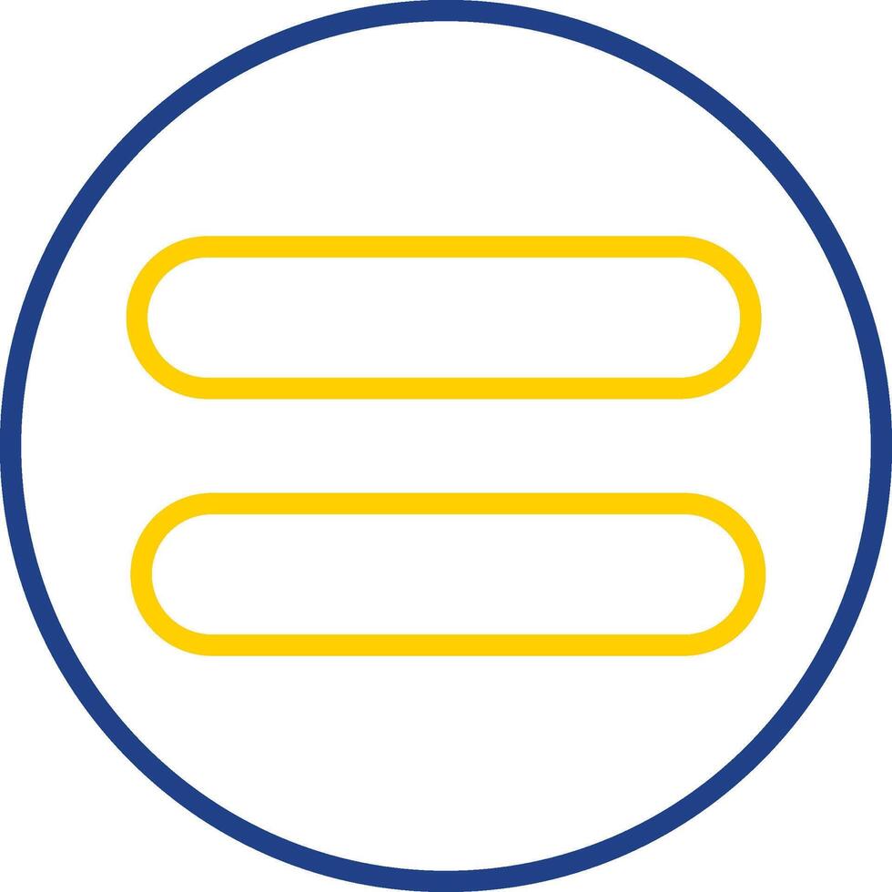 Equal Line Two Colour Icon Design vector