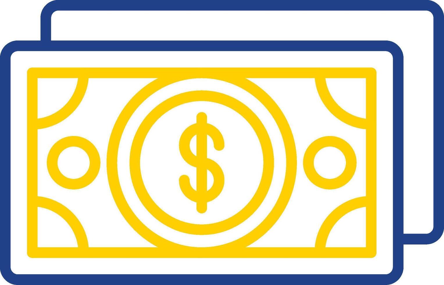 Money Line Two Colour Icon Design vector