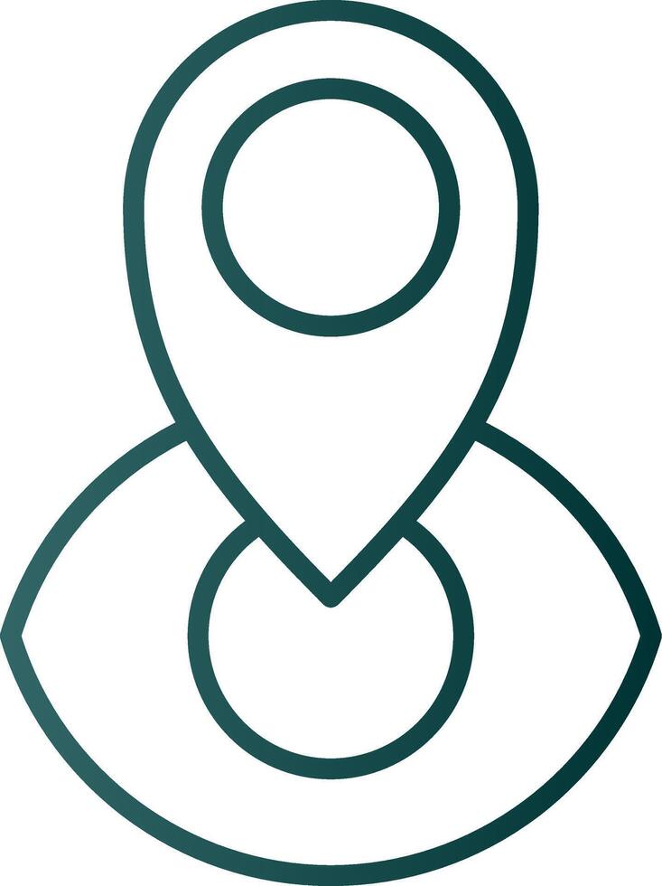 Eye Line Gradient Icon vector