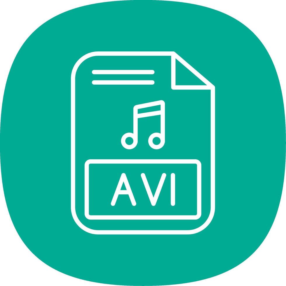 Avi Line Curve Icon Design vector