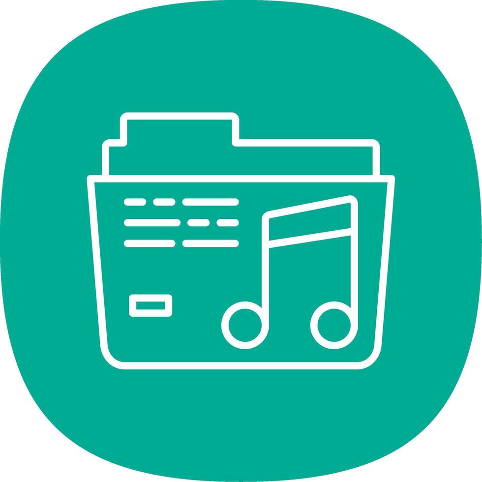 music Line Curve Icon Design vector