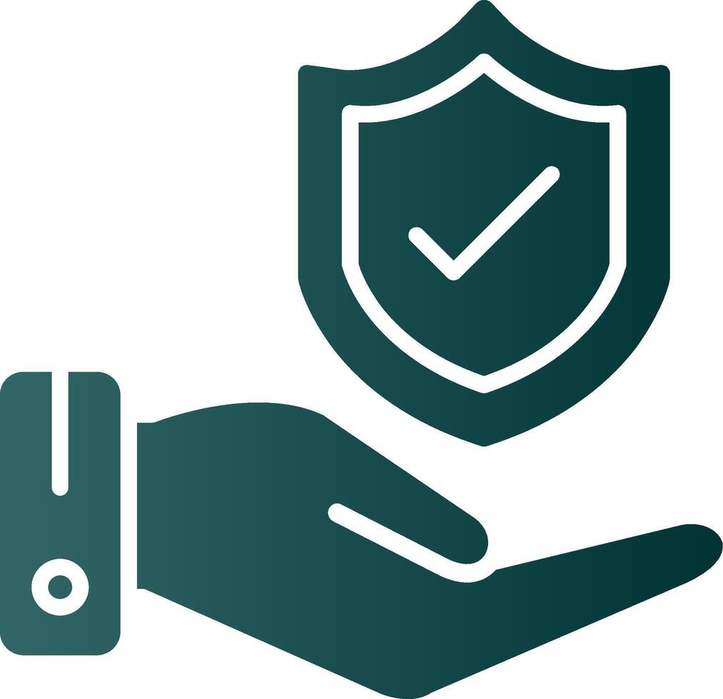 Hand Claim Glyph Gradient Icon vector