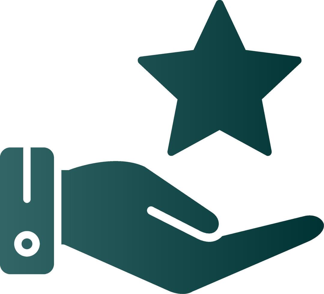 Star Glyph Gradient Icon vector