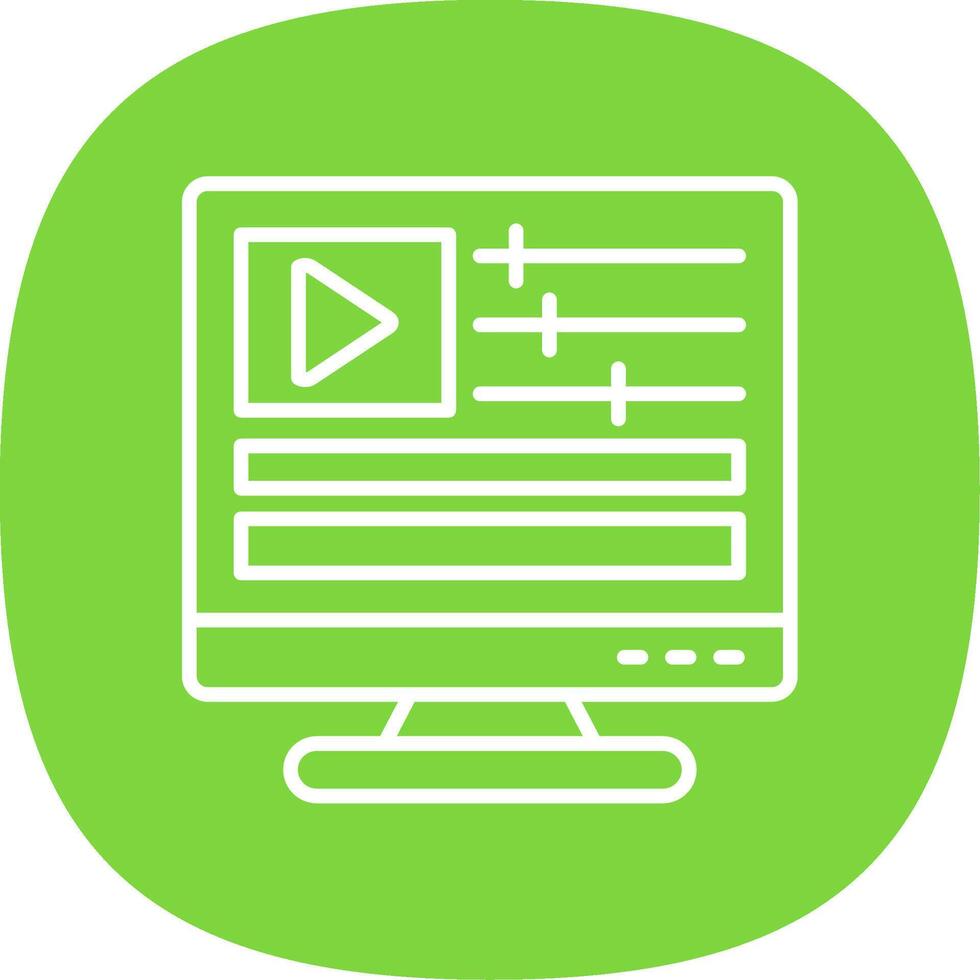 Film Editing Line Curve Icon Design vector