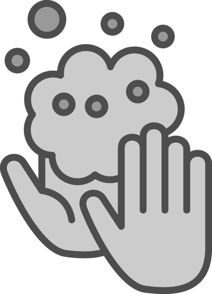 Hand Wash Line Filled Greyscale Icon Design vector
