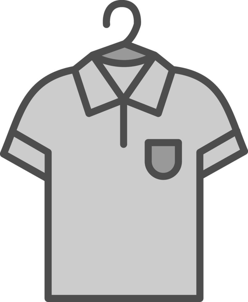 Shirt Line Filled Greyscale Icon Design vector