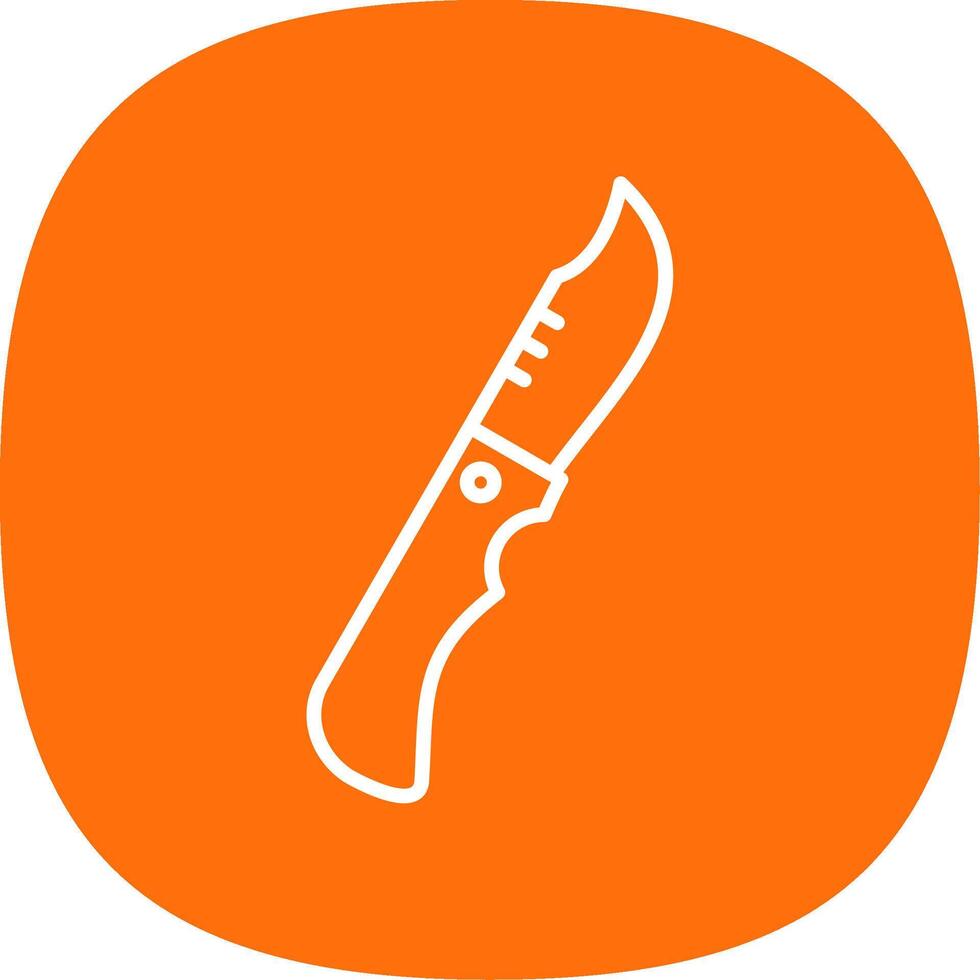 cuchillo línea curva icono diseño vector