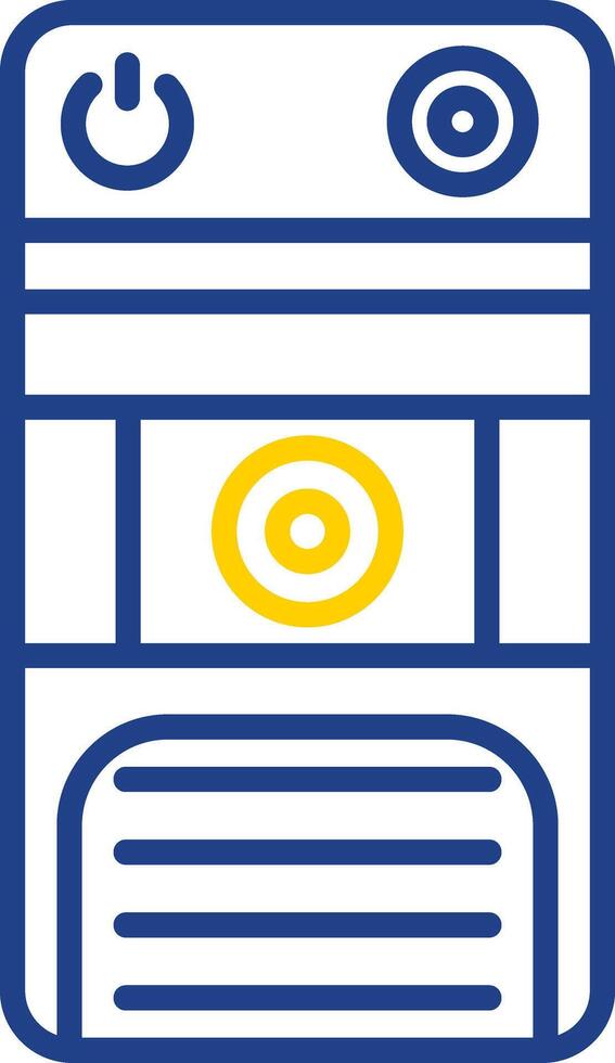 Cpu Line Two Colour Icon Design vector