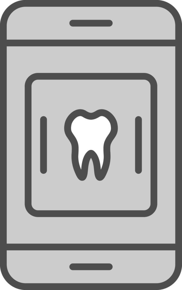 Medical App Line Filled Greyscale Icon Design vector