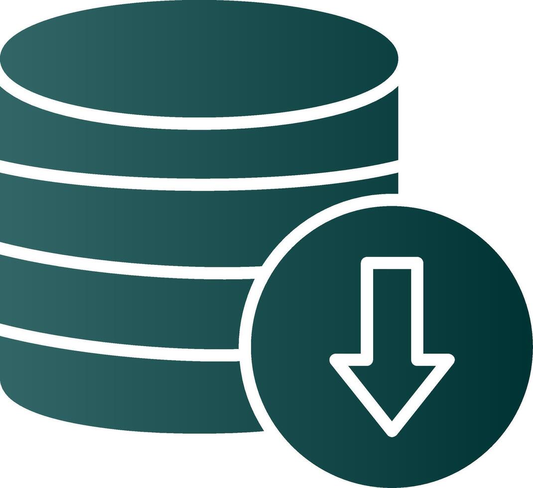 Database Download Glyph Gradient Icon 43640262 Vector Art at Vecteezy