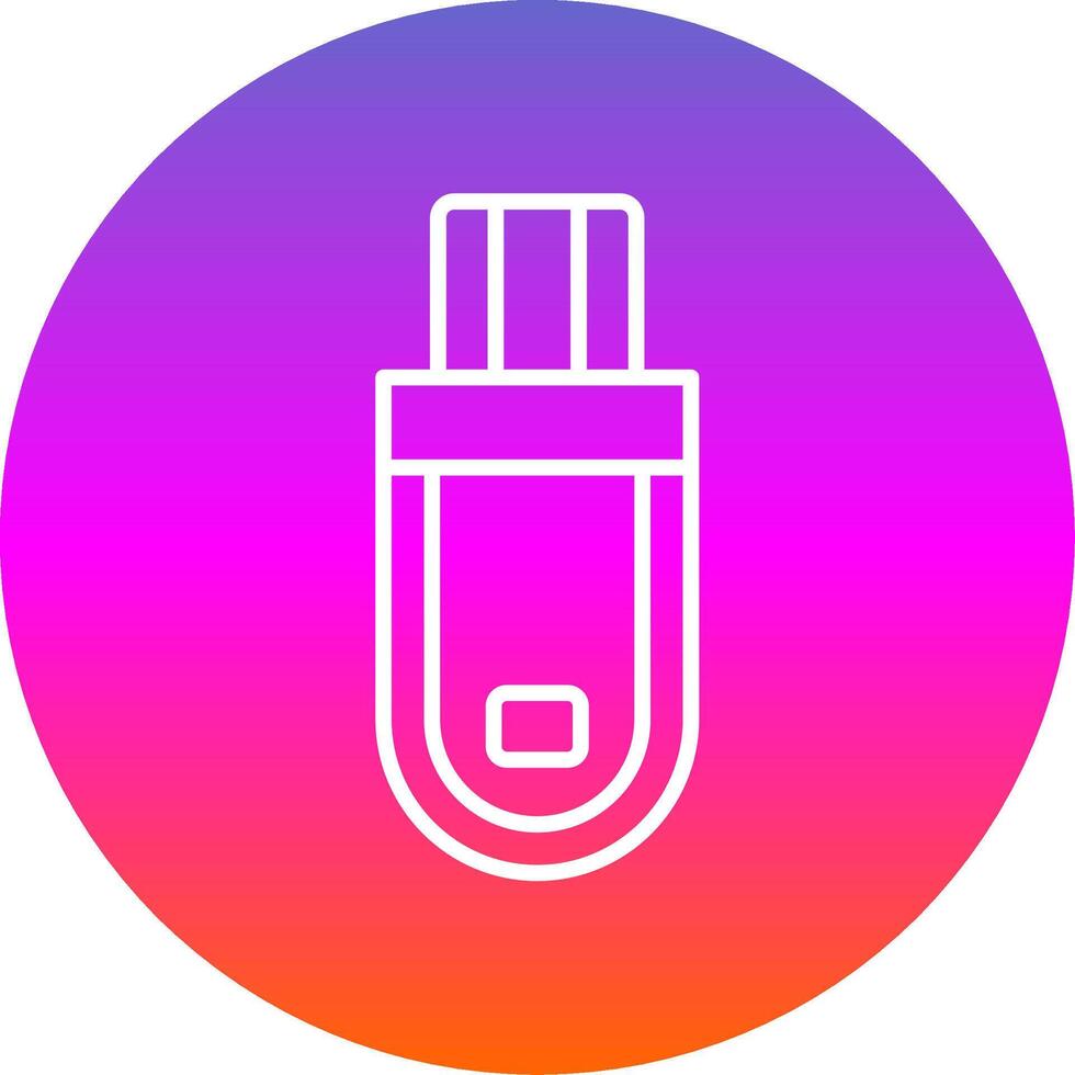 Flash Drive Line Gradient Circle Icon vector