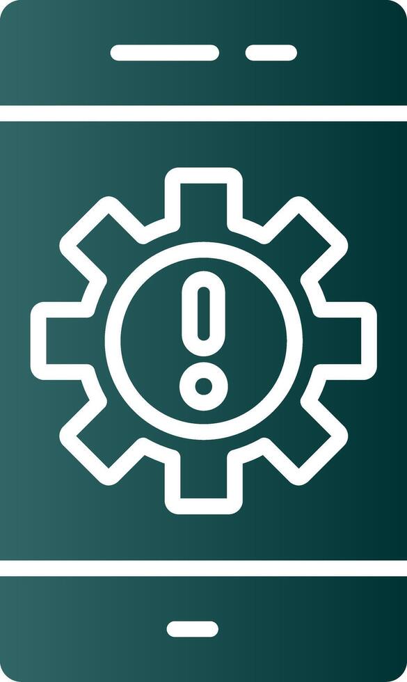 Warning Glyph Gradient Icon vector