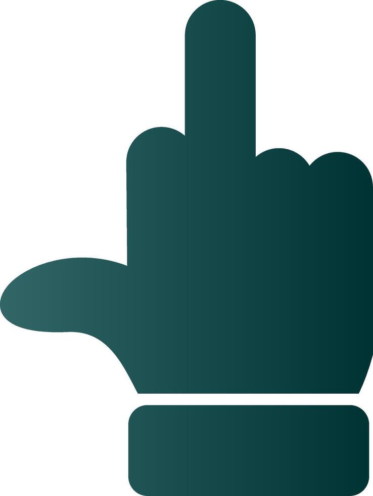 Middle Finger Glyph Gradient Icon vector