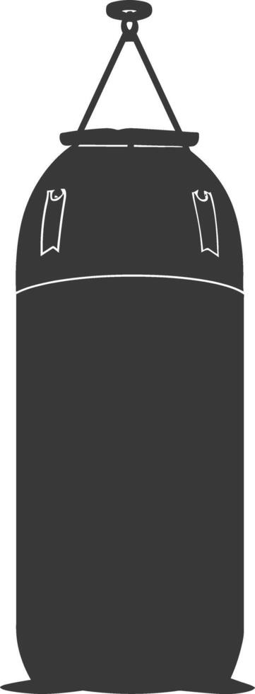 Silhouette punching bag black color only full vector