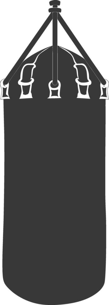 Silhouette punching bag black color only full vector
