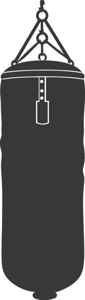 Silhouette punching bag black color only full vector