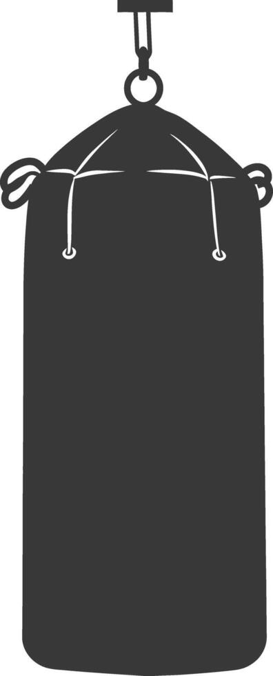 Silhouette punching bag black color only full vector