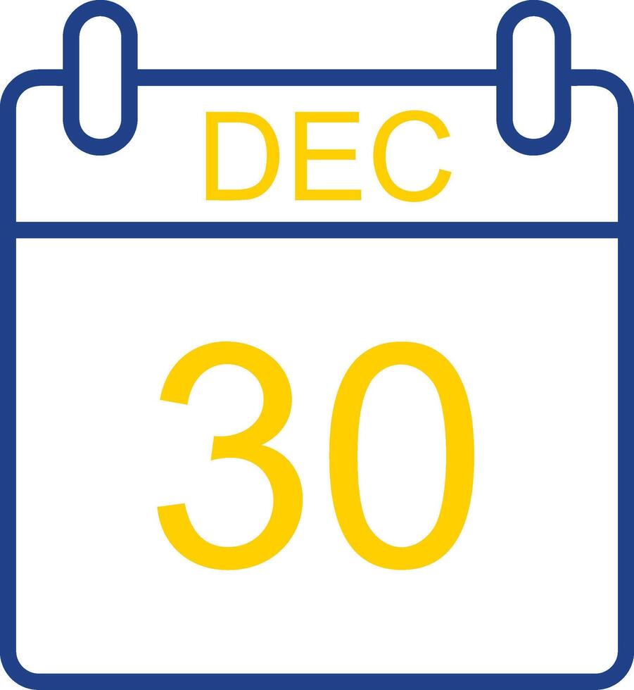 December Line Two Colour Icon Design vector
