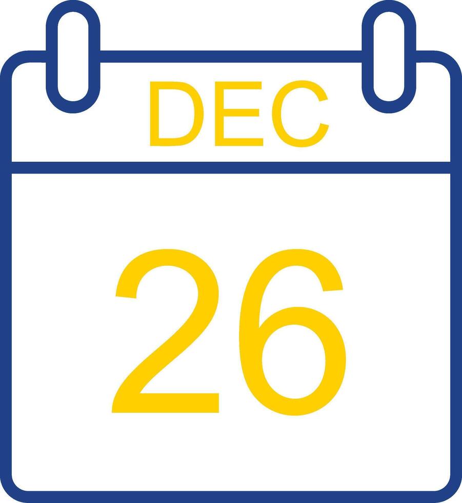 December Line Two Colour Icon Design vector