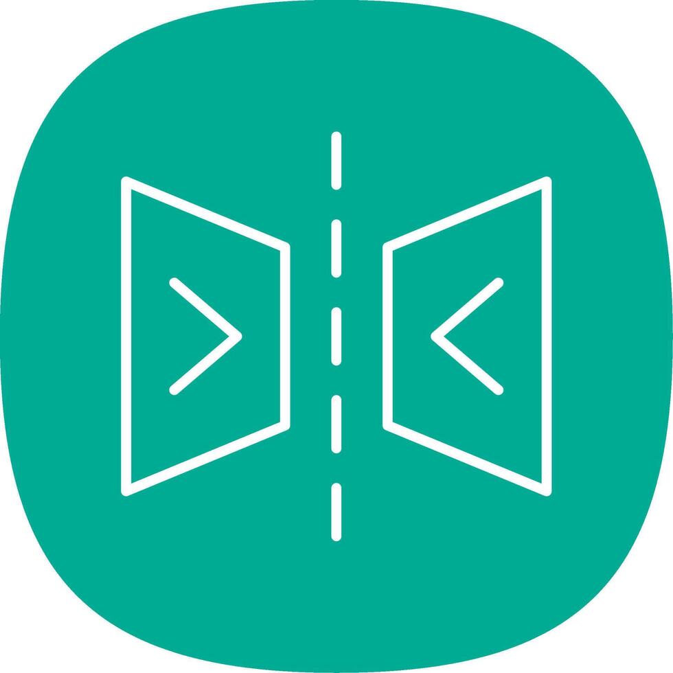 Reflect Line Curve Icon Design vector