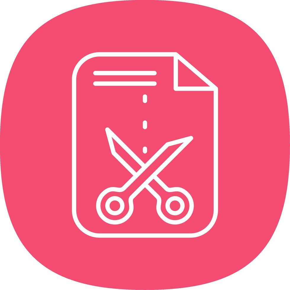 Cutting Line Curve Icon Design vector
