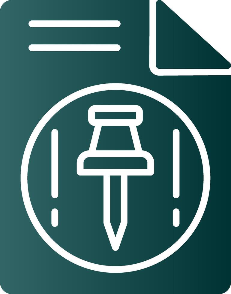 Push Glyph Gradient Icon vector