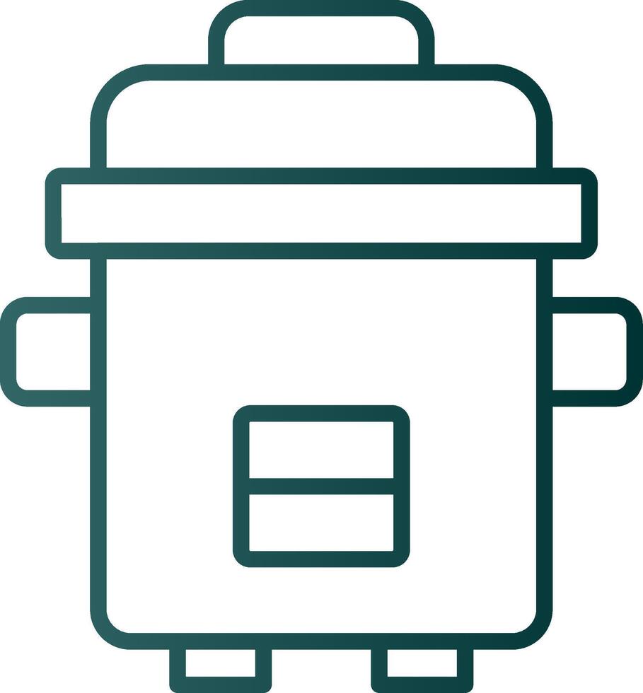 Pressure Cooker Line Gradient Icon vector