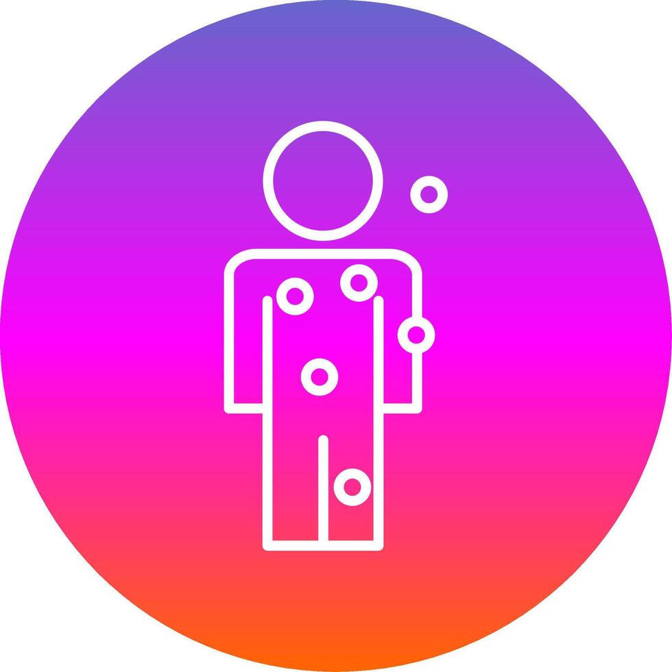 Symptom Checker Line Gradient Circle Icon vector
