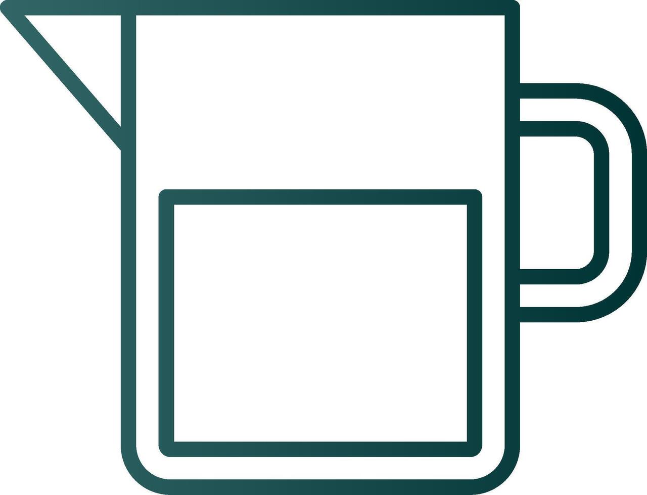 Water Jar Line Gradient Icon vector
