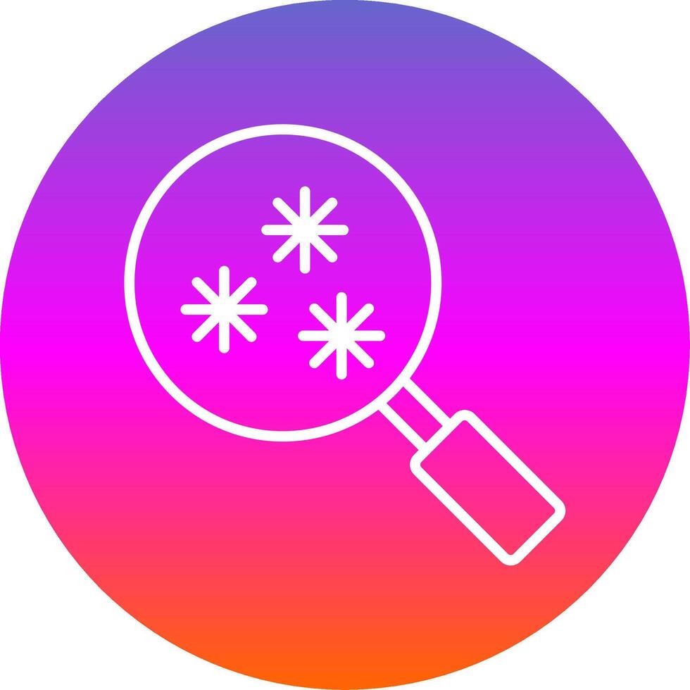 Virus Scan Line Gradient Circle Icon vector