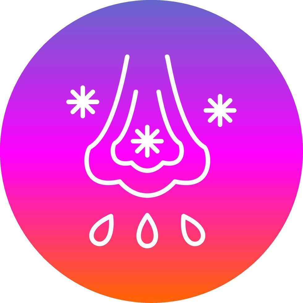 Immunlology Alergy Line Gradient Circle Icon vector