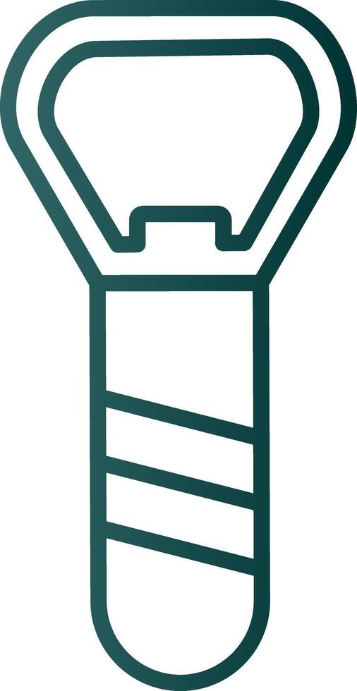 Bottle Opener Line Gradient Icon vector