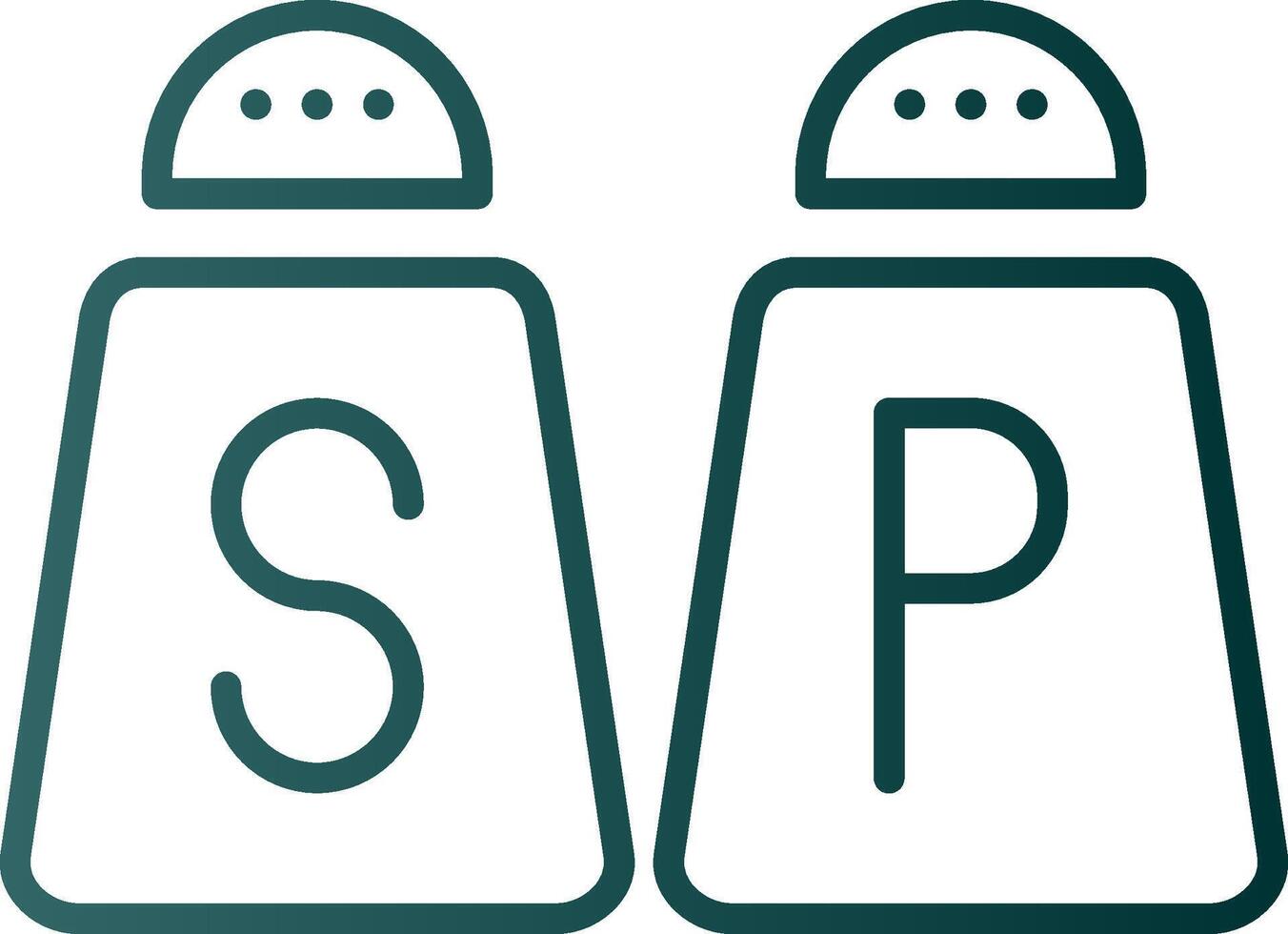 Salt And Pepper Line Gradient Icon vector