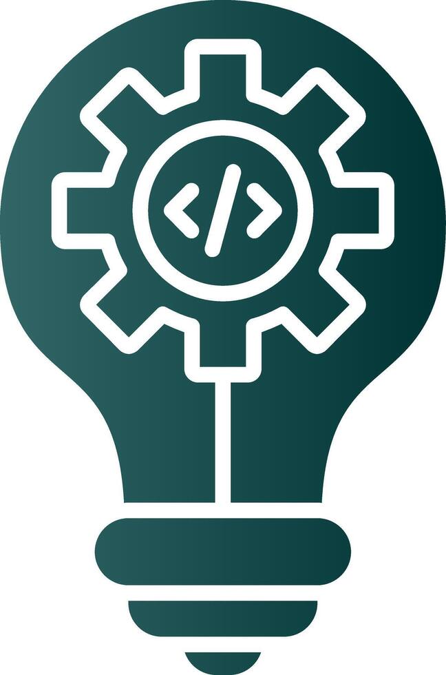 Idea Glyph Gradient Icon vector