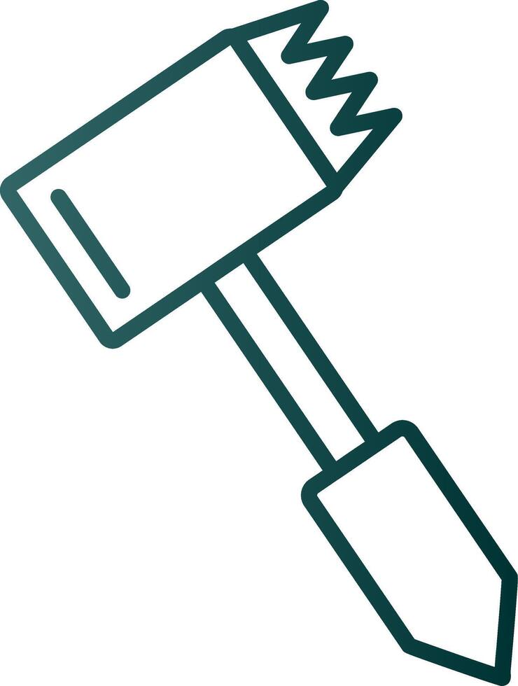Tenderizer Line Gradient Icon vector