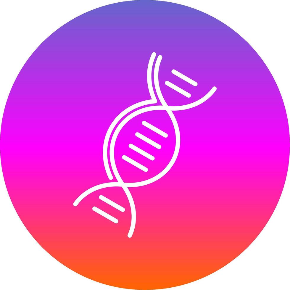 DNA Line Gradient Circle Icon vector