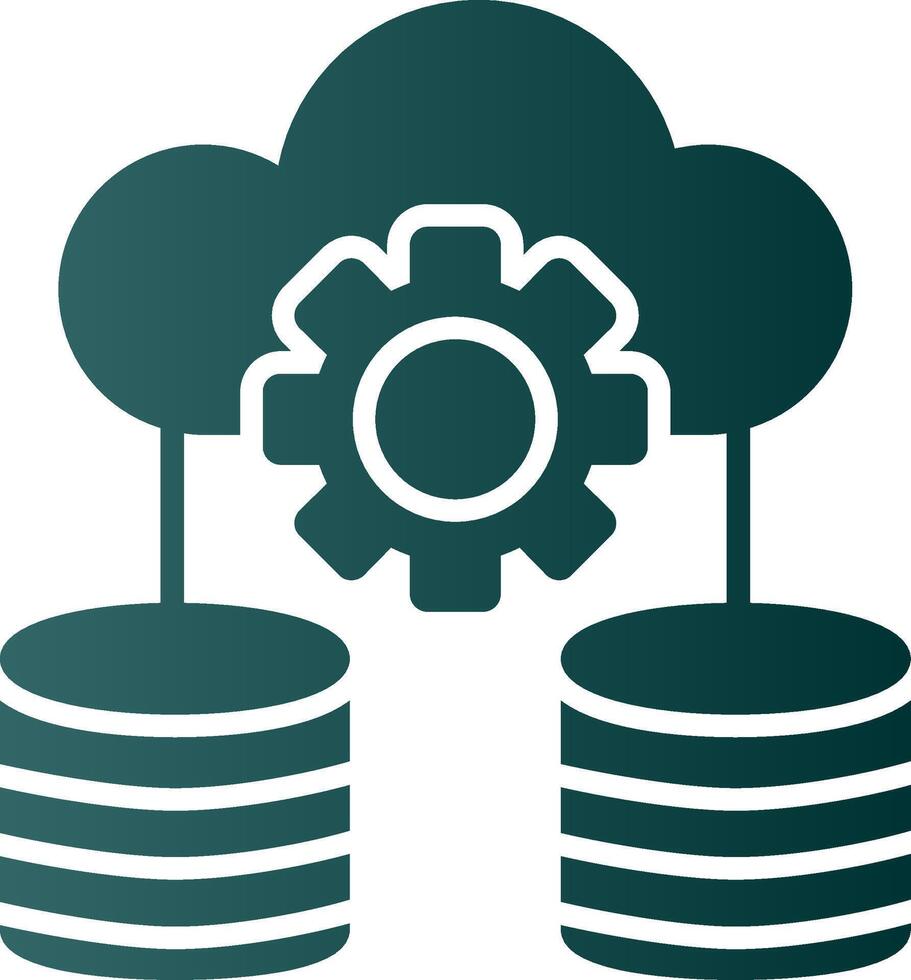 Data Storage Glyph Gradient Icon vector