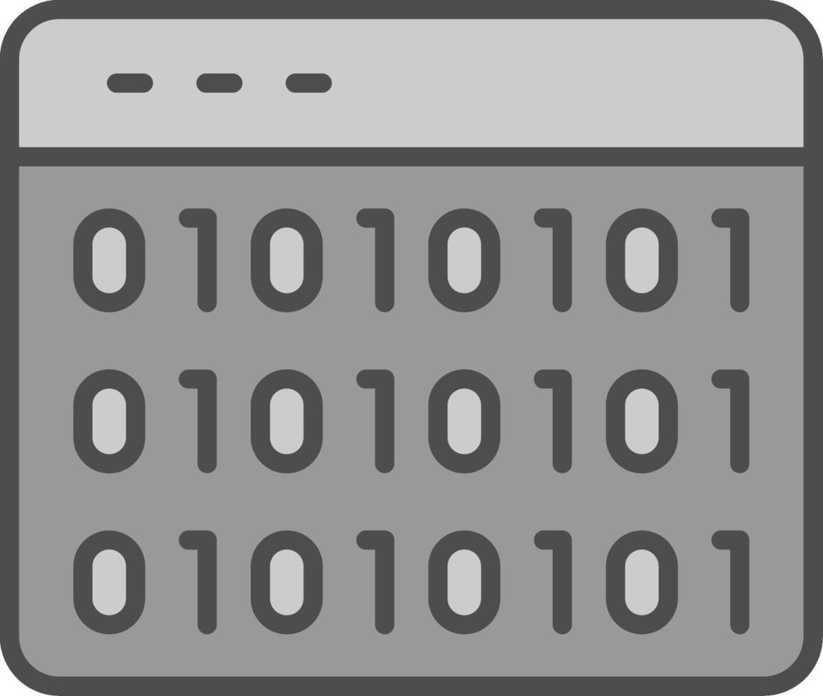 Website Codes Line Filled Greyscale Icon Design vector