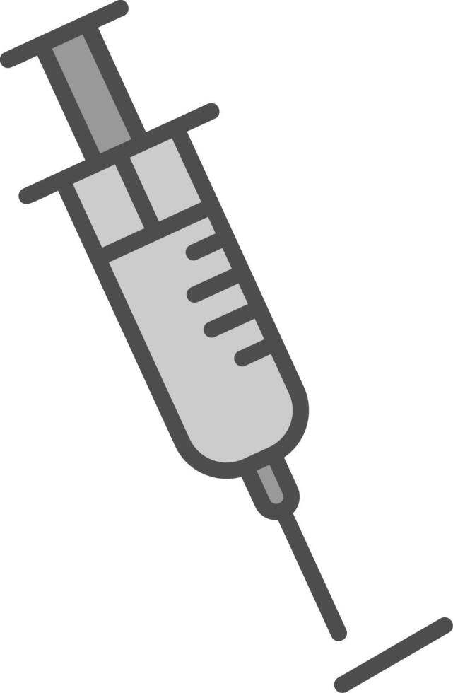 Syringe Line Filled Greyscale Icon Design vector