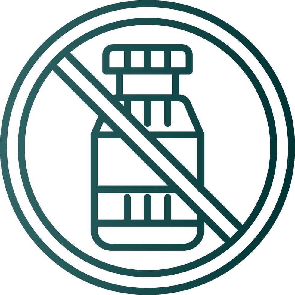 Prohibited Sign Line Gradient Icon vector