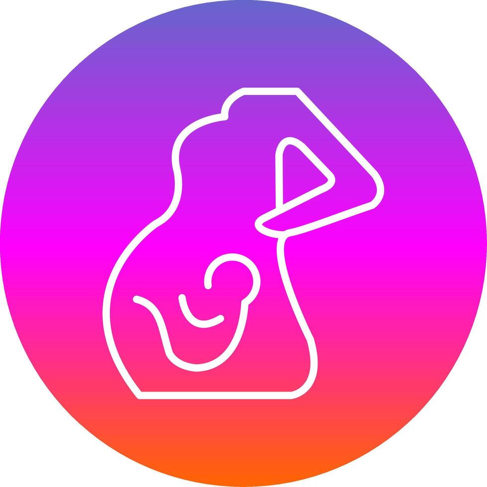 Obstetrics Line Gradient Circle Icon vector