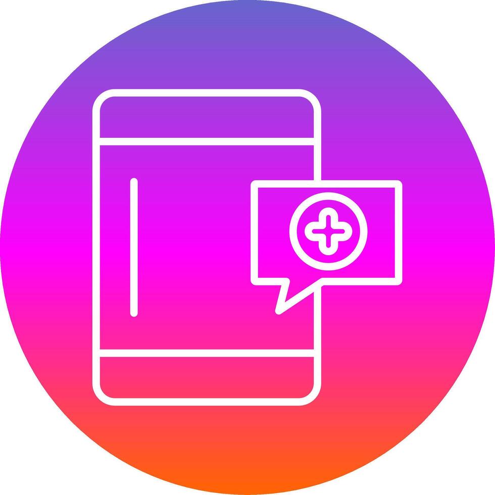 OnLine Gradient Circle Medical Help Line Gradient Circle Icon vector